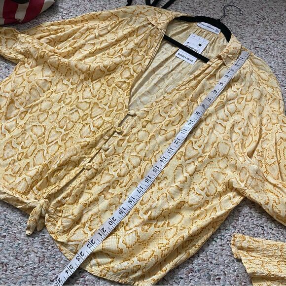 Faithfull the Brand Y2K Boho Chic Snake Print Top Sz 8 - Picture 2 of 6